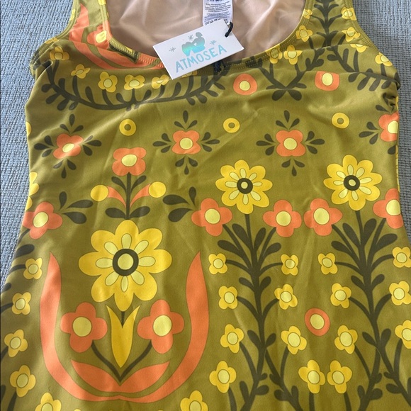 NWT Free People x Atmosea Meadow Surf retro floral boy short Bodysuit, M - Picture 8 of 12